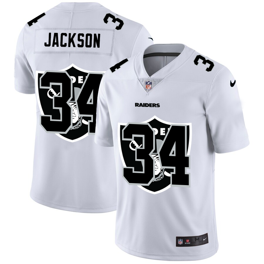2020 New Men Oakland Raiders 34 Jackson white Limited NFL Nike jerseys